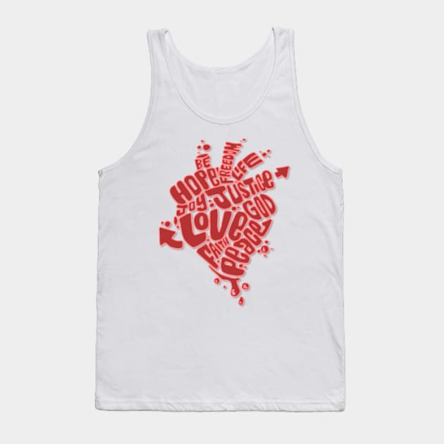 Possitive heart illustration Tank Top by bernardojbp